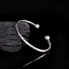 Tesbih Sepetim 925  AyarGümüş Erkek Kelepçe Bileklik Modeli