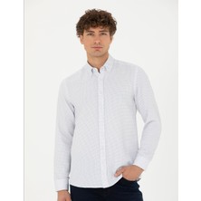 Pierre Cardin Erkek Lacivert Slim Fit Uzun Kollu Gömlek 50277450-VR033