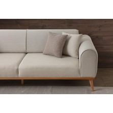 Edsy Home Rebul 3'lü Koltuk Krem