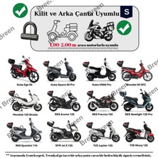 Breen Tüm Modellere Uyumlu Gri (S) Beden Motosiklet Brandası, Arka Çanta ve Kilit Uyumlu, Güvenli, Su Geçirmez Dayanıklı Kumaş
