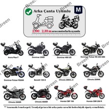 Breen Tüm Modellere Uyumlu Siyah (M) Beden Motosiklet Brandası, Arka Çanta Uyumlu, Güvenli, Su Geçirmez Dayanıklı Kumaş