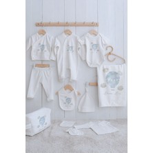 Tuğba Kuğu Organik 11'li Hastane Çıkışı - Pure Baby - Mavi Hava Balonu