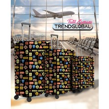 Trend Global Valiz Bavul Koruyucu Kılıfı Desenli airport