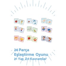 Bonkido Eşleştirme Oyunu "zıt Kavramlar" 24 Parça, 2+Yaş BON8149