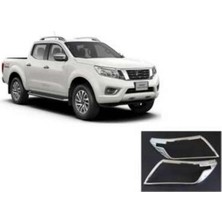Nissan Navara Uyumlu 2016 Sonrası Ön Far Kaplama Abs (Plastik) Krom