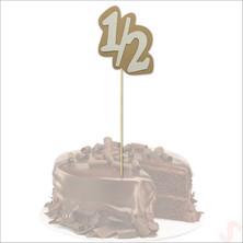 Süsle Bebek ve Parti 1/2 Simli Evalı Kraft Pasta Süsü, 38 cm   x  15 cm