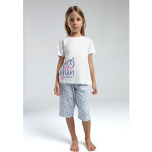 Rolypoly Kız Çocuk Beyaz Kapri Takımı