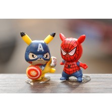 Luxixi 6 Avengers Cos Bikachu Mini Dıy Peyzaj Mikro Peyzaj Dekorasyon Süsleme Biblolar (Yurt Dışından)