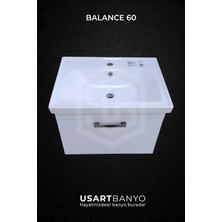 Usart Balance 60 cm Banyo Dolabı + Reflectus Vazo Günışığı LED Ayna 80 x 50 cm