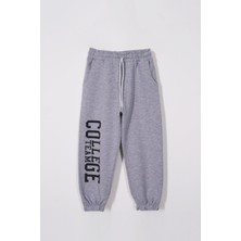 Zepkids Team College Baskılı Gri Renk Erkek Çocuk Eşofman Tek Alt