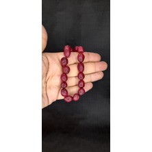 Anemore Collection Sevgiliye Özel Hediye Andız Ağacı Tesbih Bilek - Maskot Boy Bordo Renk H-1431.