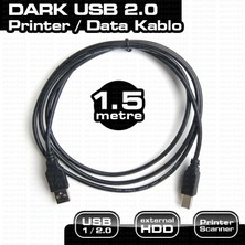 Dark 1.5m USB 2.0 Printer Kablosu (USB B Tipi) (DK-CB-USB2PRNL150)