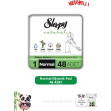 Sleepy  Natural Ultra Hassas Hijyenik Ped Normal 48 Adet Ped ve Rosie Bebek Temizleme Mendili