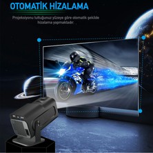 Robeve Mini Projektör | Android Tv Android Kurulu Full Hd Projeksiyon Projektör Wi-Fi ve Bluetooth Destekli | Sinema Keyfi | Taşınabilir ve Şık Tasarım 4K Projektör 4K Projeksiyon Cihazı
