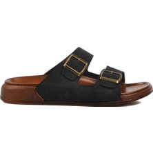 Pierre Cardin Siyah Çift Bantlı Hafif Erkek Günlük Terlik PC-7411 M