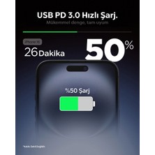 Spigen 20W USB-C Mini Hızlı Şarj Aleti  PPS / Şarj Isısını Düşürür GaN Destekli Akım Korumalı Güç Adaptörü iPhone & Android & iPad Type-C EE201 White - ACH08701