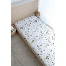 Tuğba Kuğu Baskılı Düz Çarşaf - For Baby Serisi - Atkılı Kutup Ayısı