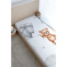 Tuğba Kuğu Baskılı Düz Çarşaf - Iconic Serisi - Balon Tutan Ayı