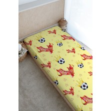 Tuğba Kuğu Baskılı Düz Çarşaf - For Baby Serisi - Sarı - Kırmızı