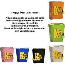 Kumi Kişiye Özel Ahşap Kitap Şeklinde Katlanır Kilitli Kumbara
