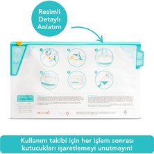 Munchkin Yeniden Kullanılabilir  Jumbo Mikrodalga Sterilizatör Torbaları 6 adet