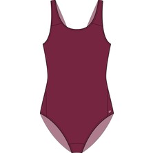 Decathlon Nabaiji Çocuk V Kesim Sırt Detaylı Mayo Mor 7 - 8 Yaş İçin Rahat Tasarım ve Esnek Kumaş