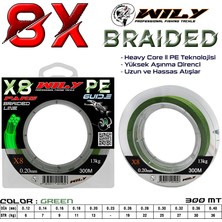 Wily Pars 8 Kat Ip Misina 300 mt Yeşil