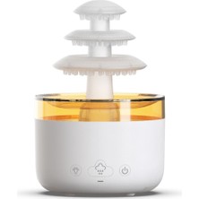 Whispering Relax Cloud Yağmur Difüzörü Nemlendirici Yağmur Damlası Aromaterapi Ultrasonik Atomizasyon Nemlendirme Renkli Lamba Abd Fişi (Yurt Dışından)