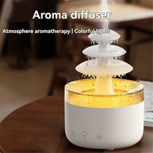 Whispering Relax Cloud Yağmur Difüzörü Nemlendirici Yağmur Damlası Aromaterapi Ultrasonik Atomizasyon Nemlendirme Renkli Lamba Abd Fişi (Yurt Dışından)