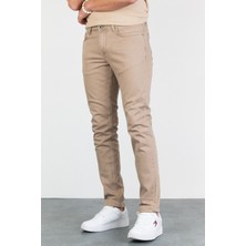 Halat's Erkek Jeff Bej Taşlamalı Slim Fit Likralı Jean Kot Pantolon Beıge 31/30
