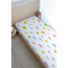 Tuğba Kuğu Baskılı Düz Çarşaf - Pure Baby Serisi - Doodle Unicorn