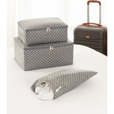 Rek Home 3'lü balıksırtı desenli valiz düzenleyici bavul ıçi organizer set seyehat hurcu