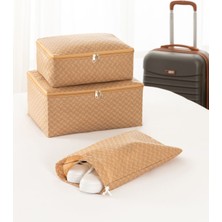 Rek Home 3'lü balıksırtı desenli valiz düzenleyici bavul ıçi organizer set seyehat hurcu