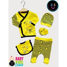 Baby Kids Colors Yeni Doğan Bebek Taraftar Zıbın Takımı 5 Parça  Pamuk