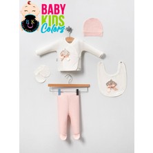 Baby Kids Colors Lüks Taşlı Yeni Doğan Hastane Çıkış 10'lu Zıbın Seti (Kutulu)