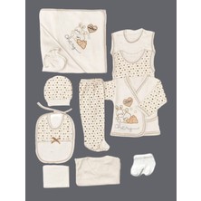 Baby Kids Colors 11 Parça Tavşan Nakışlı Hastane Çıkışı Yeni Doğan Zıbın Set