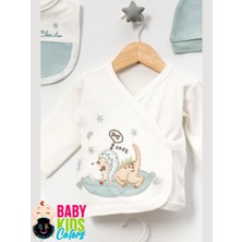 Baby Kids Colors Kutulu - Erkek Yenidoğan Kıyafetleri 10'lu Hastane Çıkış Setleri Sevimli Köpek Nakışlı Pamuk