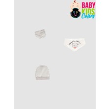 Baby Kids Colors Kutulu - Erkek Yenidoğan Kıyafetleri 10'lu Hastane Çıkış Setleri Papyonlu Ayıcık Nakışlı Pamuk