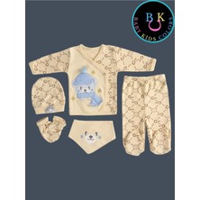 Baby Kids Colors 5 Parça Kutulu Sertifikalı Organik Saf Pamuklu Sevimli Hastane Çıkışı Set
