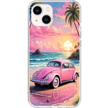 iPhone 14 Plus Uyumlu Şeffaf Kılıf Araba Tasarımlı 3