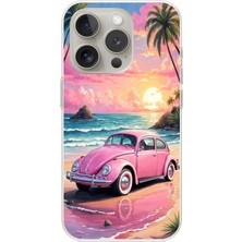 iPhone 15 Pro Uyumlu Şeffaf Kılıf Araba Tasarımlı 3