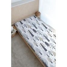 Tuğba Kuğu Baskılı Düz Çarşaf - Iconic Serisi - Kış Çamları