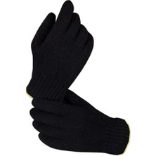 Royaleks Orta Kalın Siyah Sıcak Tutan Yün Kışlık Kadın Erkek Eldiven Unisex 1 Çift