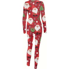 Traje Den Kadın Tulum Pijama Flap Kalça Kaldırma Fonksiyonel Düğmeli