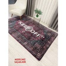 Brillant Pembe renk keep off saçaklı lateks taban halı