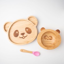 Mirabambino Panda Bambu Tabak Seti Mavi