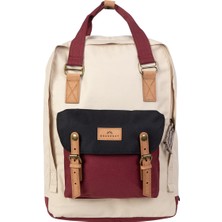 Doughnut Macaroon Large Reborn Iıı Serisi Krem x Bordo Unisex Sırt Çantası