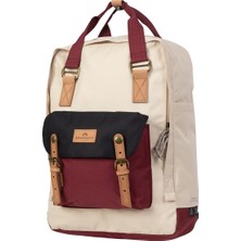 Doughnut Macaroon Large Reborn Iıı Serisi Krem x Bordo Unisex Sırt Çantası