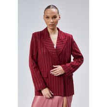 Kadın Taş Işlemeli Regular Vatkalı Blazer Ceket