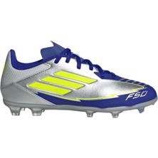 adidas F50 League Messi Çocuk Gri Çim Saha Kramponu.-